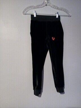 True Religion Girls Black Velvet Pants. Size 5.
